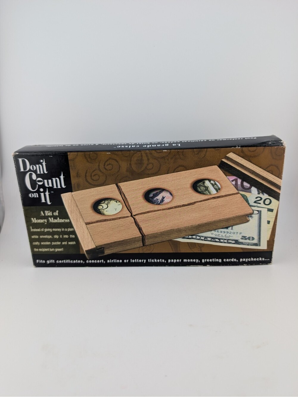 Don't Count On It Wooden Money Puzzle Gift
